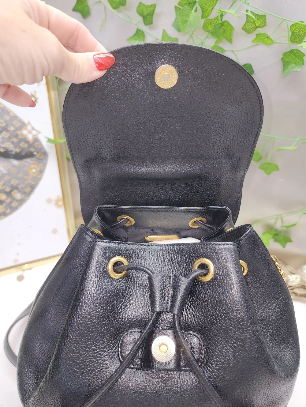 Authentic MCM Stark Pebbled Leather Backpack Excellent Condition